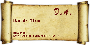 Darab Alex névjegykártya