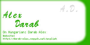 alex darab business card